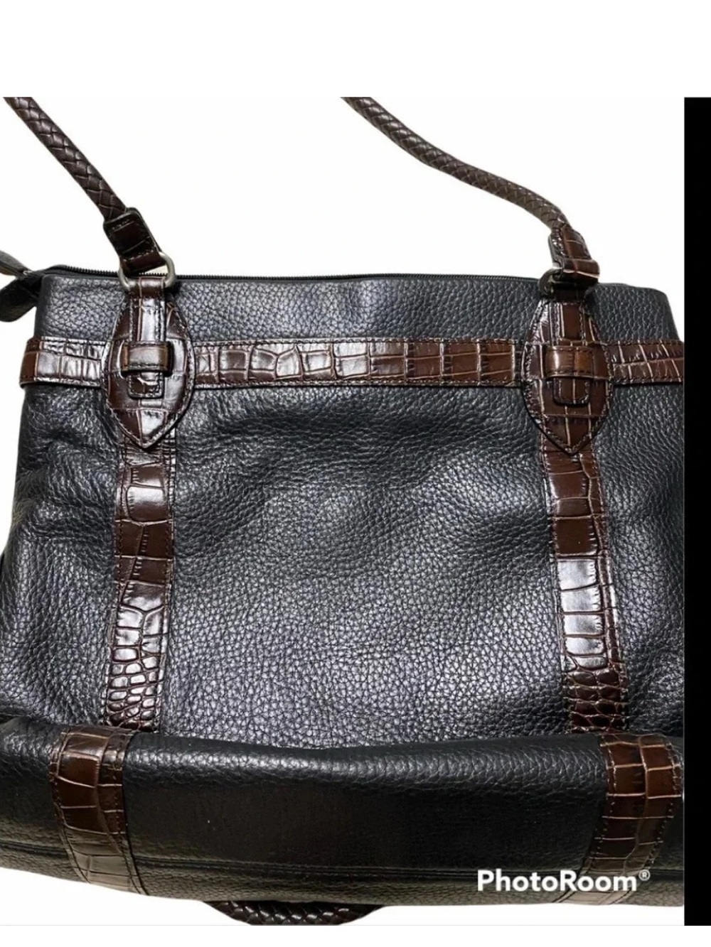 Brighton Heloise Black Pebbled Leather Tote - Picture 4 of 16